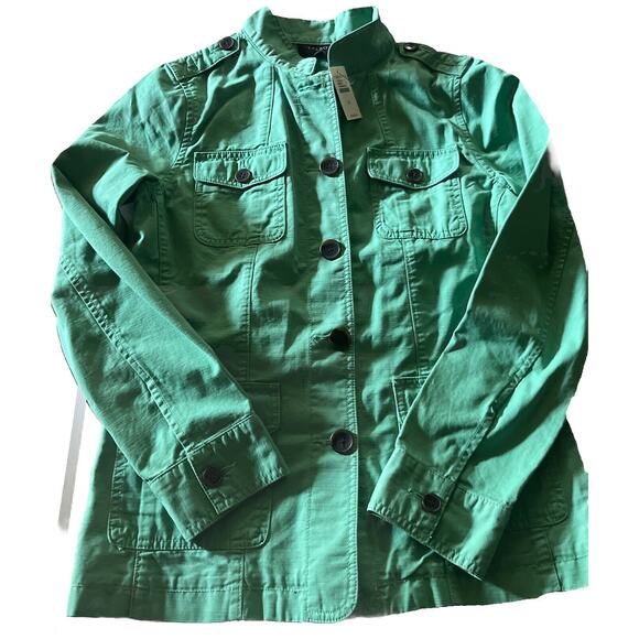 Talbots Green (True Color in Last Pics) Jacket with Pockets Size Small NWT - Picture 4 of 5